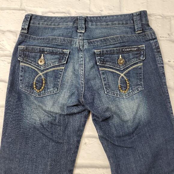 Calvin Klein Distressed Lean Bootcut Jeans size 4 - Picture 4 of 16